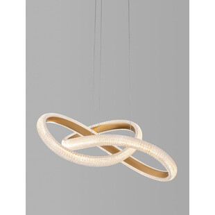 Lampa wisząca glamour mosiężna z kryształkami | Decolab24