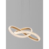 Lampa wisząca glamour mosiężna z kryształkami | Decolab24