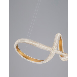 Lampa wisząca glamour mosiężna z kryształkami Sando LED | Decolab24