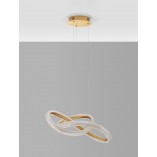 Lampa wisząca glamour mosiężna z kryształkami | Decolab24