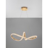 Lampa wisząca glamour mosiężna z kryształkami Sando LED | Decolab24