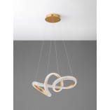 Lampa wisząca glamour mosiężna z kryształkami Sando LED | Decolab24