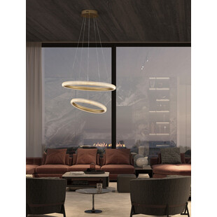 Lampa wisząca glamour mosiądz z kryształkami | Decolab24