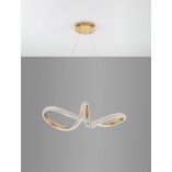 Lampa wisząca glamour mosiężna z kryształkami Sando LED | Decolab24