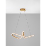 Lampa wisząca glamour mosiężna z kryształkami Sando LED | Decolab24