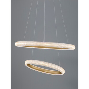 Lampa wisząca glamour mosiądz z kryształkami | Decolab24