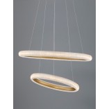 Lampa wisząca glamour mosiądz z kryształkami | Decolab24