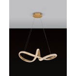 Lampa wisząca glamour mosiężna z kryształkami Sando LED | Decolab24