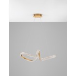 Lampa wisząca glamour mosiężna z kryształkami Sando LED | Decolab24