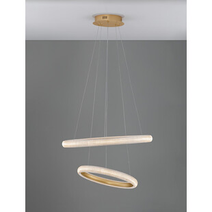 Lampa wisząca glamour mosiądz z kryształkami | Decolab24