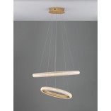 Lampa wisząca glamour mosiądz z kryształkami | Decolab24