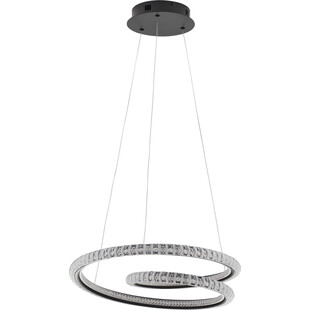 Lampa wisząca nowoczesna z kryształkami Bueno LED 48cm czarna
