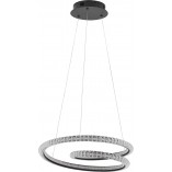 Lampa Wisząca Bueno LED Czarna z Kryształkami | Decolab24