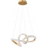 Lampa wisząca glamour mosiężna z kryształkami Sando LED | Decolab24