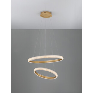 Lampa wisząca glamour mosiądz z kryształkami | Decolab24