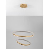 Lampa wisząca glamour mosiądz z kryształkami | Decolab24