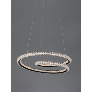 Lampa Wisząca Bueno LED Czarna z Kryształkami | Decolab24