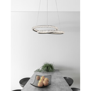 Lampa Wisząca Bueno LED Czarna z Kryształkami | Decolab24