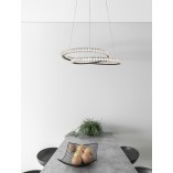 Lampa Wisząca Bueno LED Czarna z Kryształkami | Decolab24