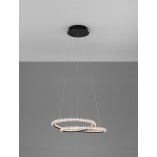 Lampa Wisząca Bueno LED Czarna z Kryształkami | Decolab24