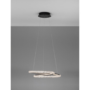 Lampa Wisząca Bueno LED Czarna z Kryształkami | Decolab24