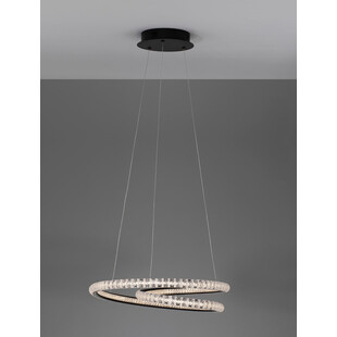 Lampa Wisząca Bueno LED Czarna z Kryształkami | Decolab24