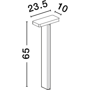 Słupek LED antracyt | Lampa ogrodowa Row LED Double 65cm