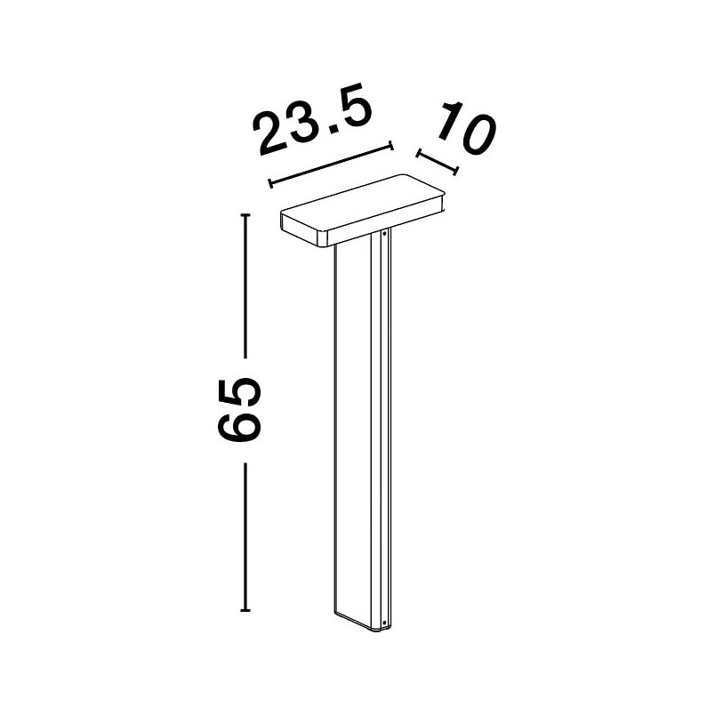 Słupek LED antracyt | Lampa ogrodowa Row LED Double 65cm