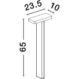 Słupek LED antracyt | Lampa ogrodowa Row LED Double 65cm