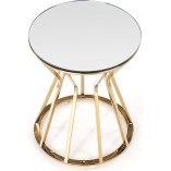 Stolik szklany glamour Afina | Lustro, Złoto | Halmar