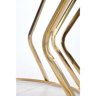 Stolik szklany glamour Afina 90cm - Halmar | Lustro i złoto