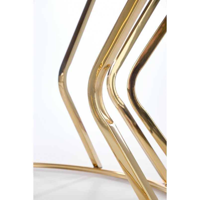 Stolik szklany glamour Afina 90cm - Halmar | Lustro i złoto