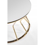 Stolik szklany glamour Afina 90cm - Halmar | Lustro i złoto