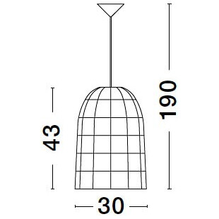 Lampa wisząca rattanowa Boho Saparua Long 30cm - Decolab24