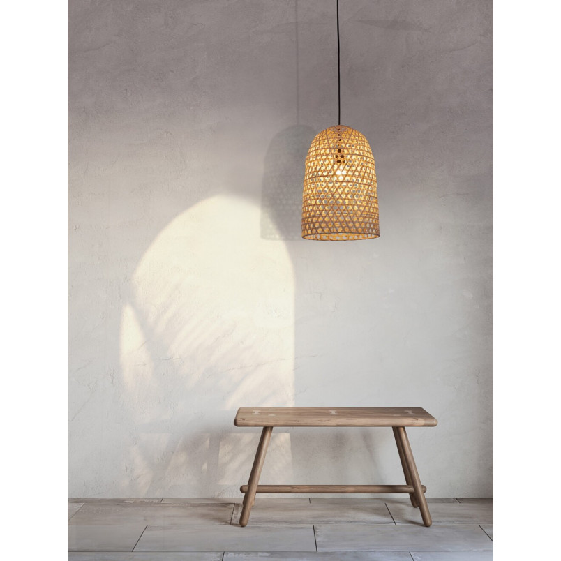 Lampa wisząca rattanowa Boho Saparua Long 30cm - Decolab24