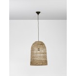 Lampy drewniane | Lampa wisząca boho Wangi 42cm naturalna do salonu sypialni i kuchni