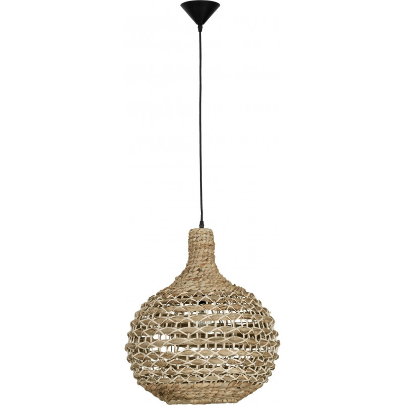 Lampy drewniane | Lampa wisząca boho Wangi 46cm naturalna do salonu sypialni i kuchni