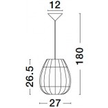 Lampa wisząca rattanowa Boho Saparua III | Decolab24