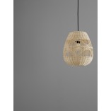 Lampa wisząca rattanowa boho Saparua III 30cm | Decolab24