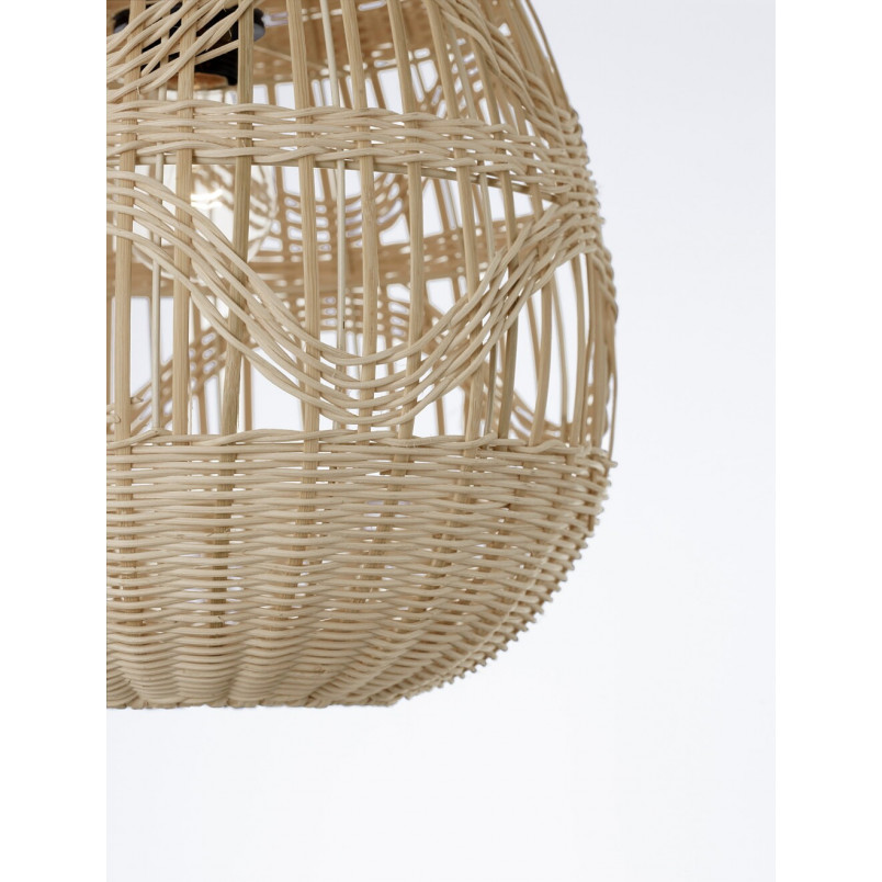 Lampa wisząca rattanowa boho Saparua III 30cm | Decolab24