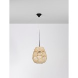 Lampa wisząca rattanowa boho Saparua III 30cm | Decolab24