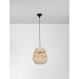 Lampa wisząca rattanowa boho Saparua III 30cm | Decolab24