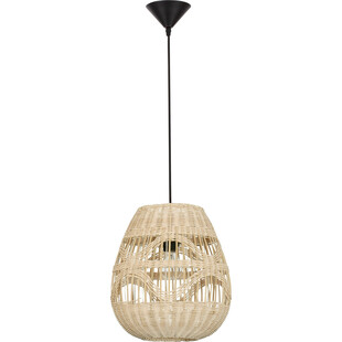 Lampa wisząca rattanowa boho Saparua III 30cm | Decolab24
