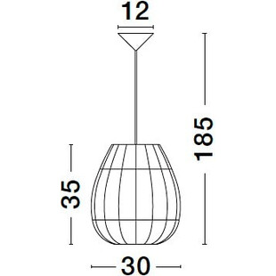 Lampa wisząca rattanowa boho Saparua III 30cm | Decolab24