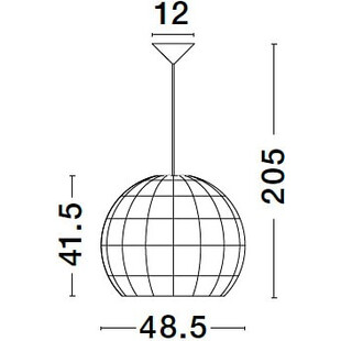 Lampa wisząca rattanowa kula boho Saparua | Decolab24