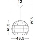 Lampa wisząca rattanowa kula boho Saparua | Decolab24
