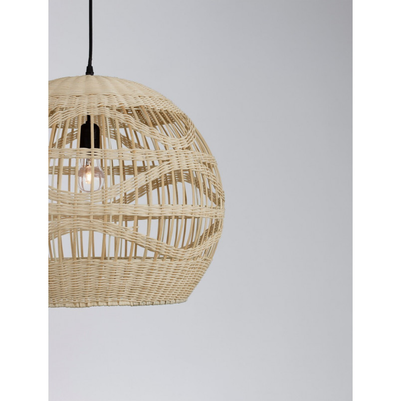 Lampa wisząca rattanowa kula boho Saparua | Decolab24