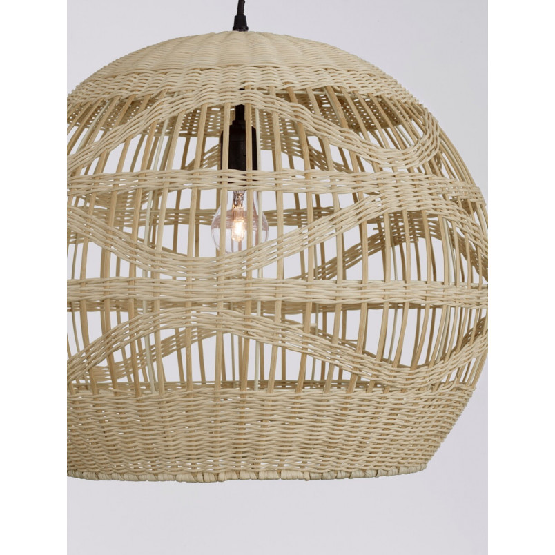 Lampa wisząca rattanowa kula boho Saparua | Decolab24