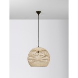 Lampa wisząca rattanowa kula boho Saparua | Decolab24