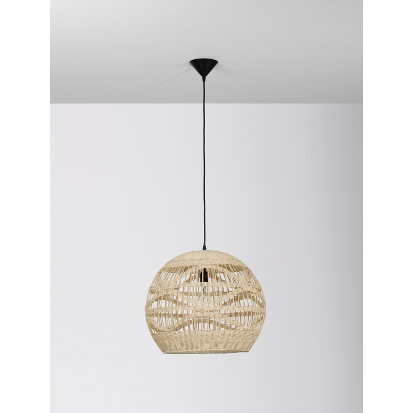Lampa wisząca rattanowa kula boho Saparua | Decolab24
